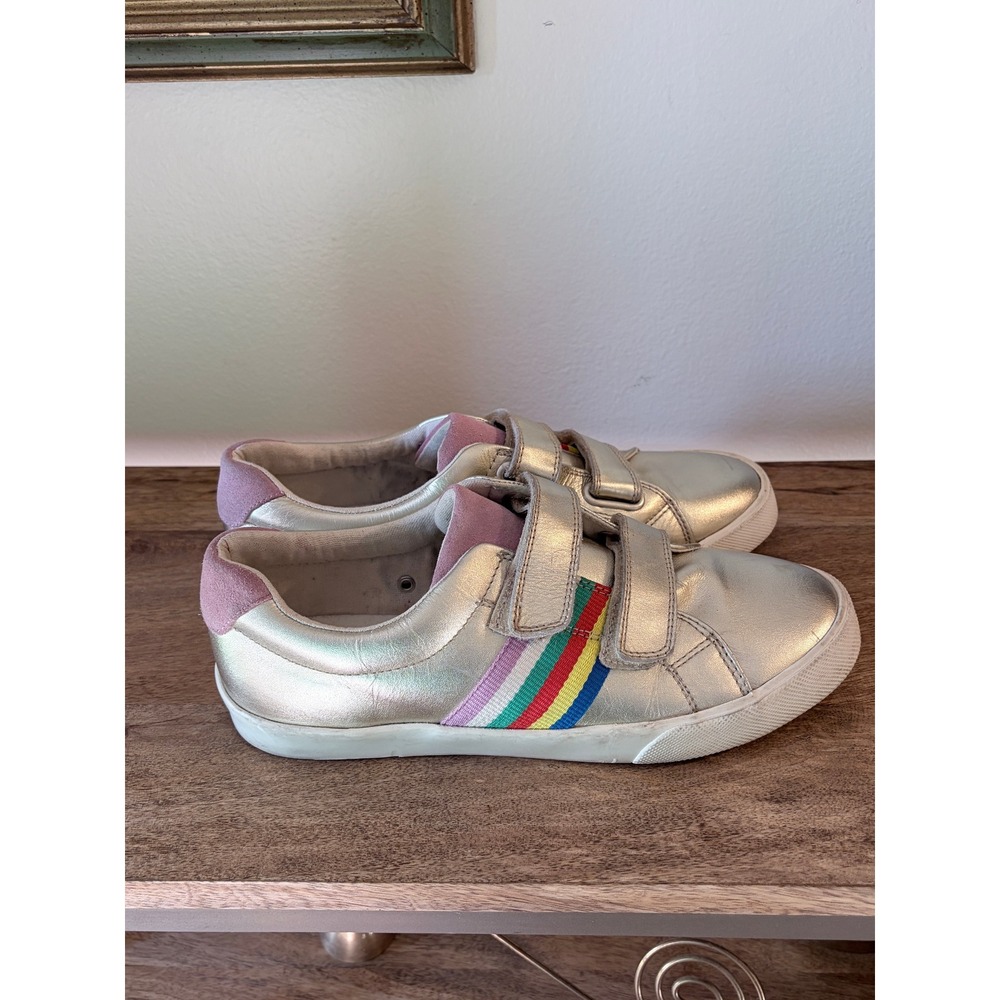 Boden Metallic Sneakers Rainbow Stripe Velcro Casual Shoes EU 39 US 8 - Picture 10 of 16